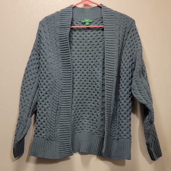 dip Sweaters - dip Textured Teal Cardigan Sweater